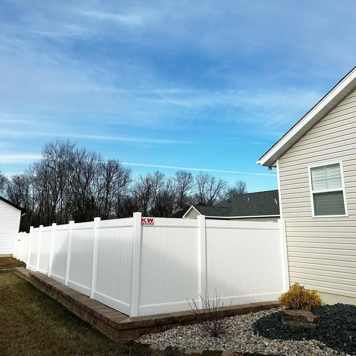 Fence installed by KW Fence Company